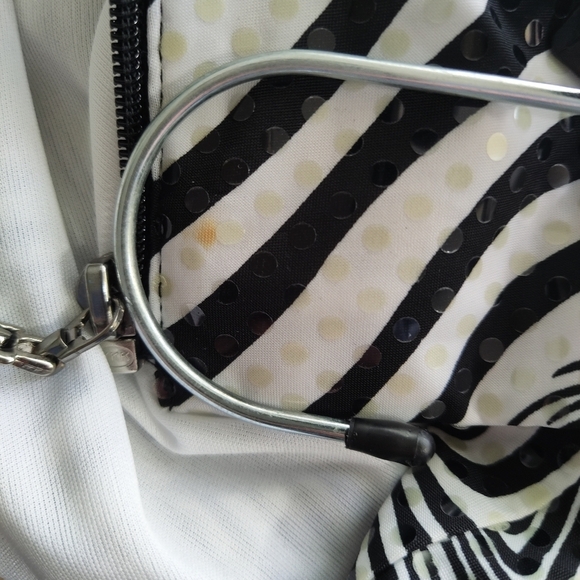 JOSEPH RIBKOFF Black White Zebra Sequin Women's Jacket 8 - Picture 6 of 10